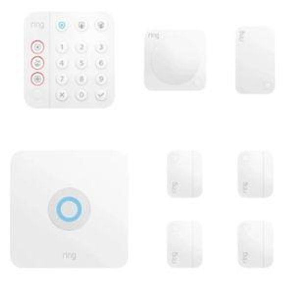 Ring - Alarm 8-Piece Security Kit - White