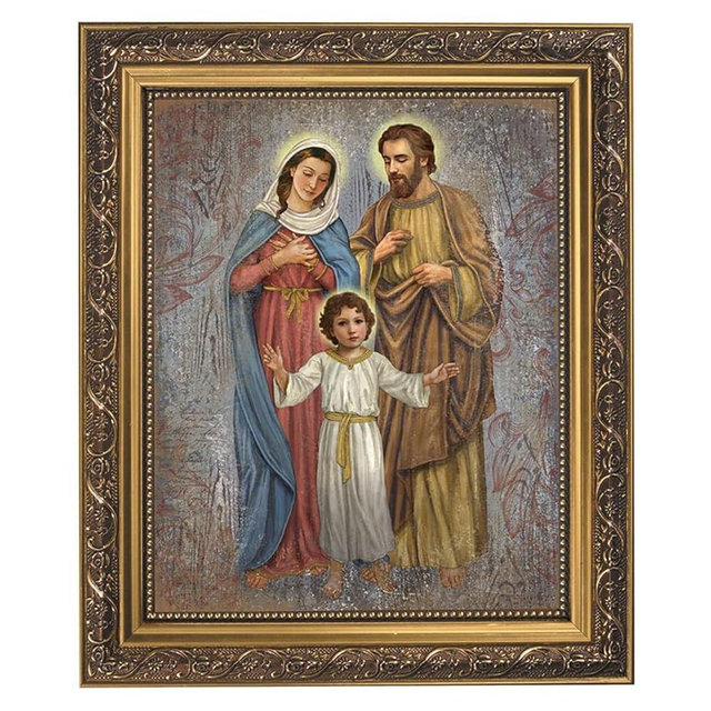 Christian Brands Holy Family Gold Tone Framed Print, 10-1/2" W x 12-1/2" H - Pack of 1