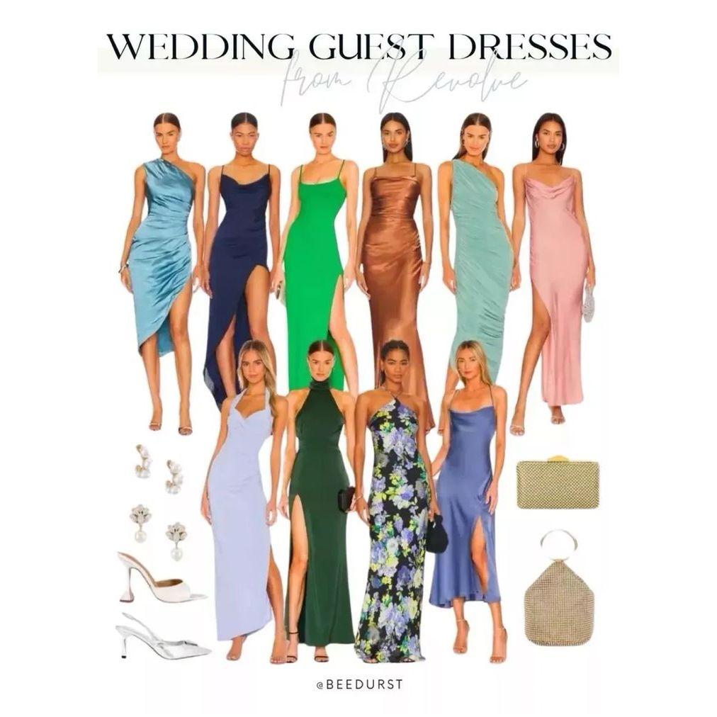 Ladies : Maxi dress or knee dress, Heels, Wedges, Flats. *NO White, Ivory and black colors please*