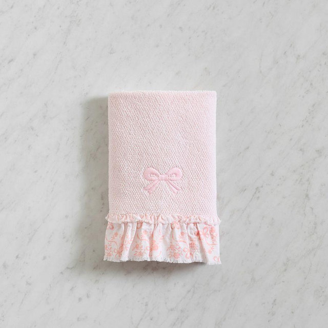 LoveShackFancy Ruffle Washcloth, Pink