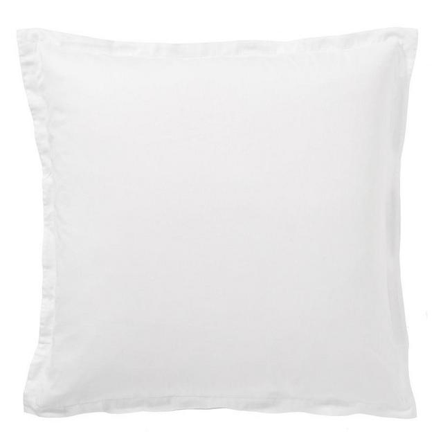 Washed Sateen Sham, Euro, White