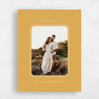 Harvest Gold, Yellow Wedding Thank You - Constance Photo