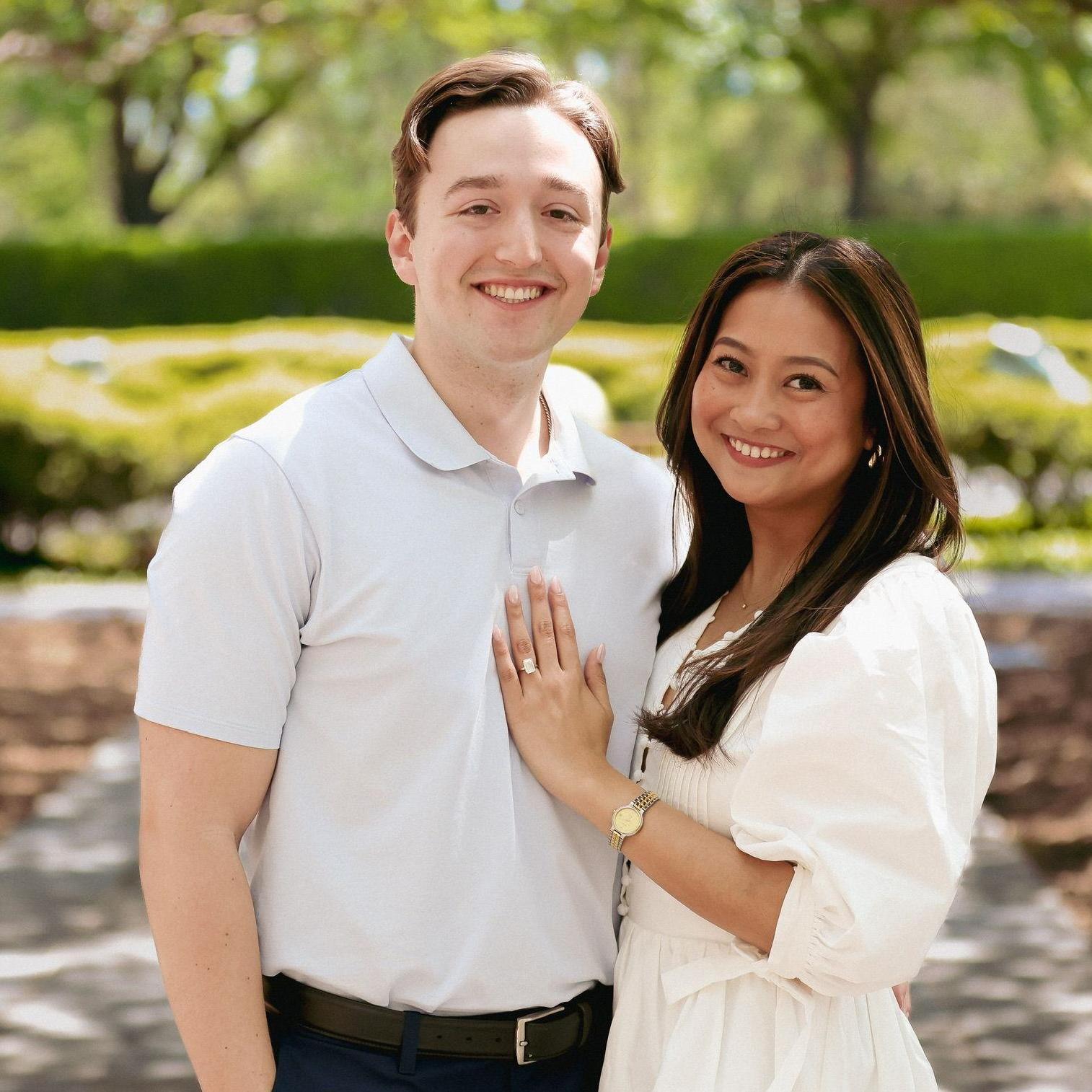 Dallas, TX - April 12, 2025 - The day Bryston proposed at the The Dallas Arboretum and Botanical Garden