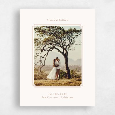 Beige Typography Wedding Save the Date - Constance Photo