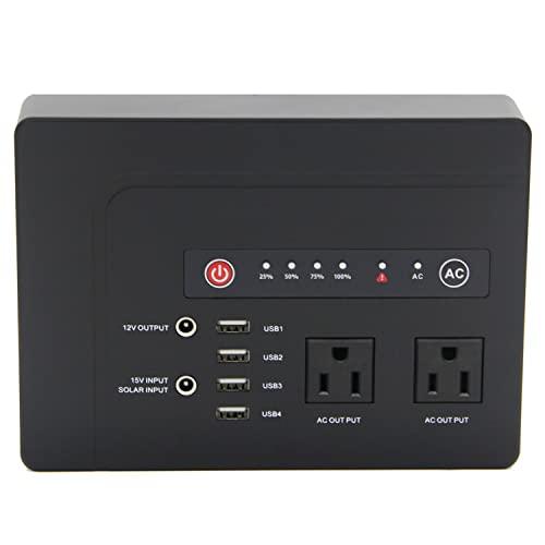 Powkey 200Watt Portable Power Bank with AC Outlet for Camping 42000mAh Power Supply for CPAP ,2 AC Ports, 4 USB Ports, 2 DC Port
