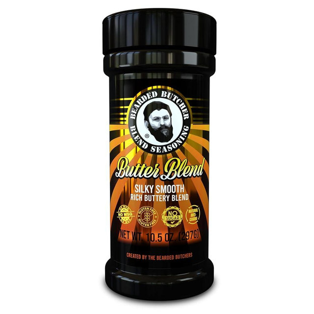 Bearded Butchers Butter Blend, 10.5 oz Shaker – Silky Smooth Butter Flavor, Perfect for Chicken, Steak, Corn on the Cob, Grilled Cheese, and More – No MSG, Gluten-Free