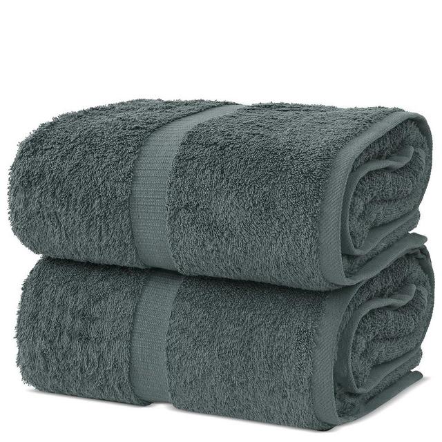 Chakir Turkish Linens |Hotel & Spa Quality 100% Cotton Premium Turkish Towels | Soft & Absorbent (Dark Gray, 35''x70'' Large Bath Sheets)