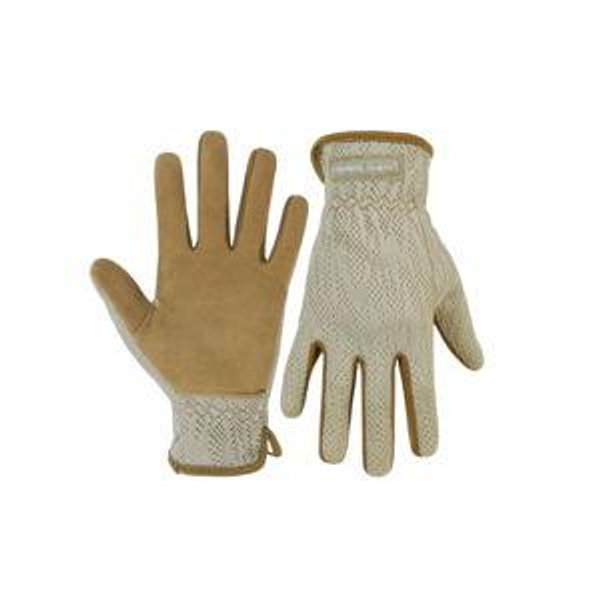 Gardening Gloves for Women, Breathable Ladies Leather Garden Yard Gloves Best Gift for Gardeners