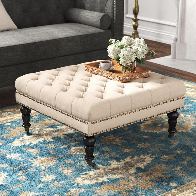 Landis 34.6" Tufted Square Cocktail Ottoman