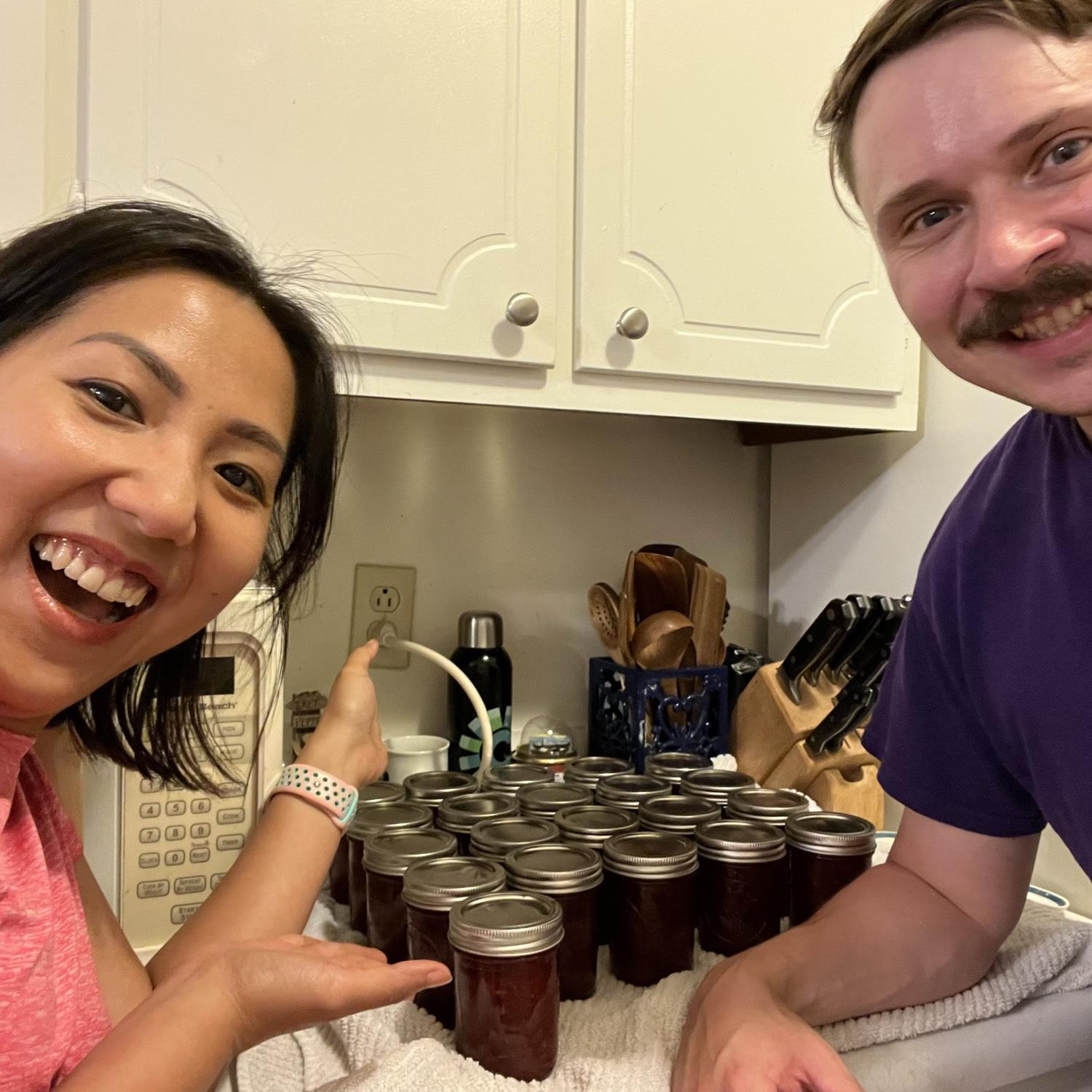 Our 1st time making strawberry jam together
