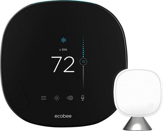 ecobee Smart Thermostat With Voice Control - black