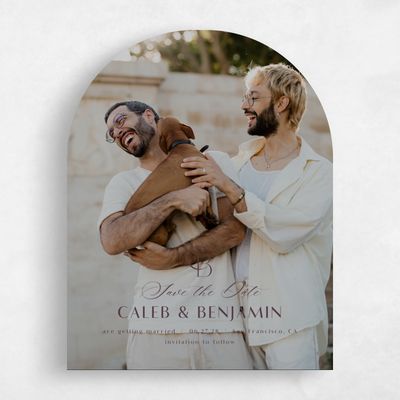 Dark Plum, Purple Wedding Save the Date - Kenai Portrait