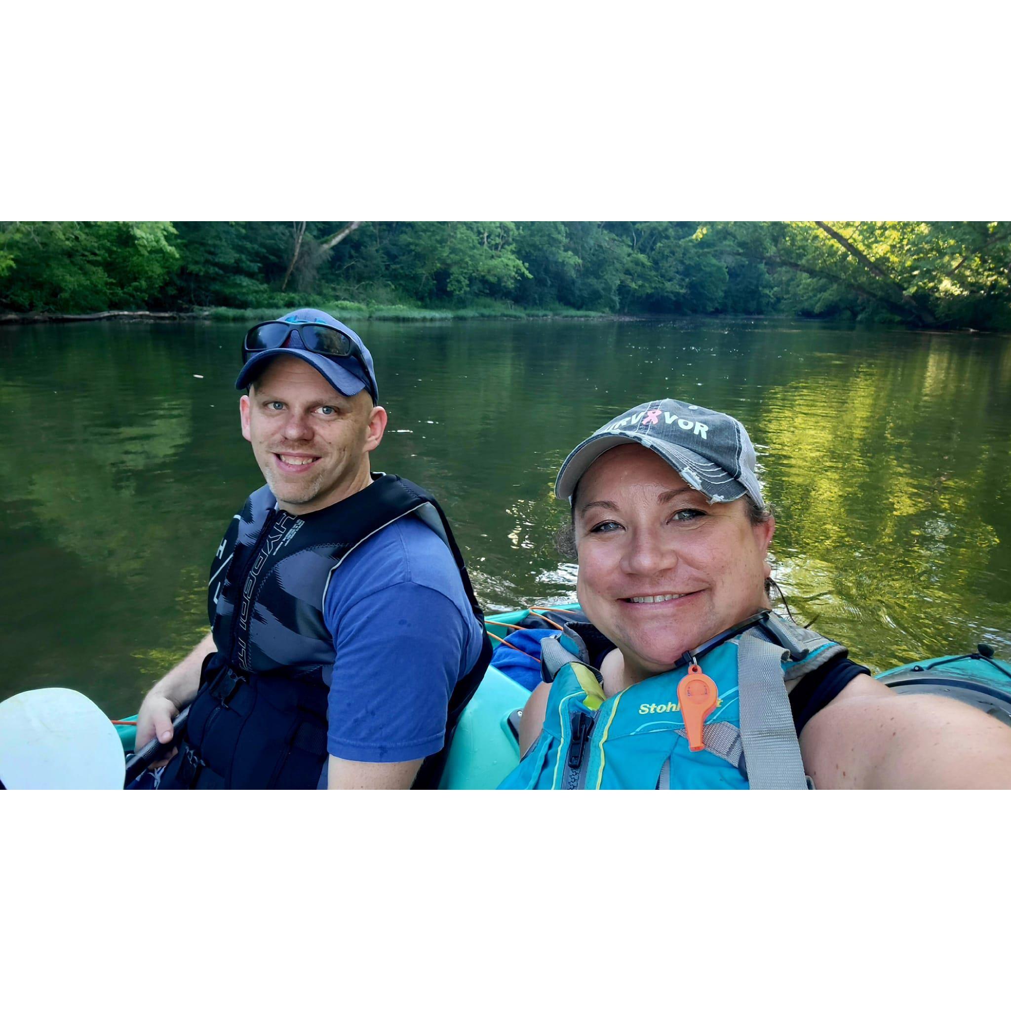 We both LOVE to kayak