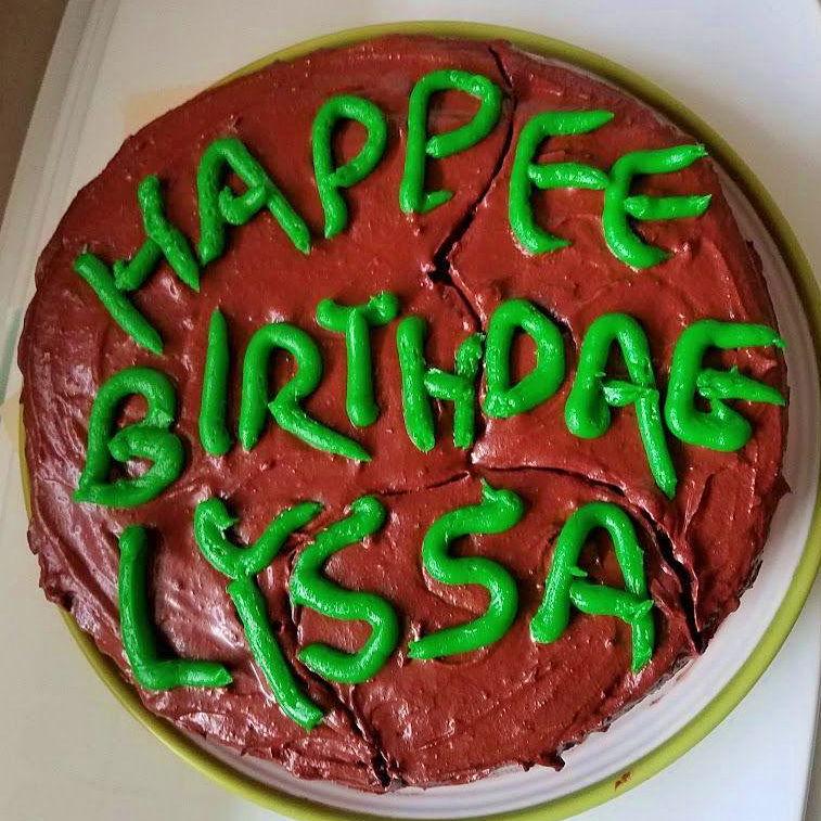 We love to bake each other birthday cakes!