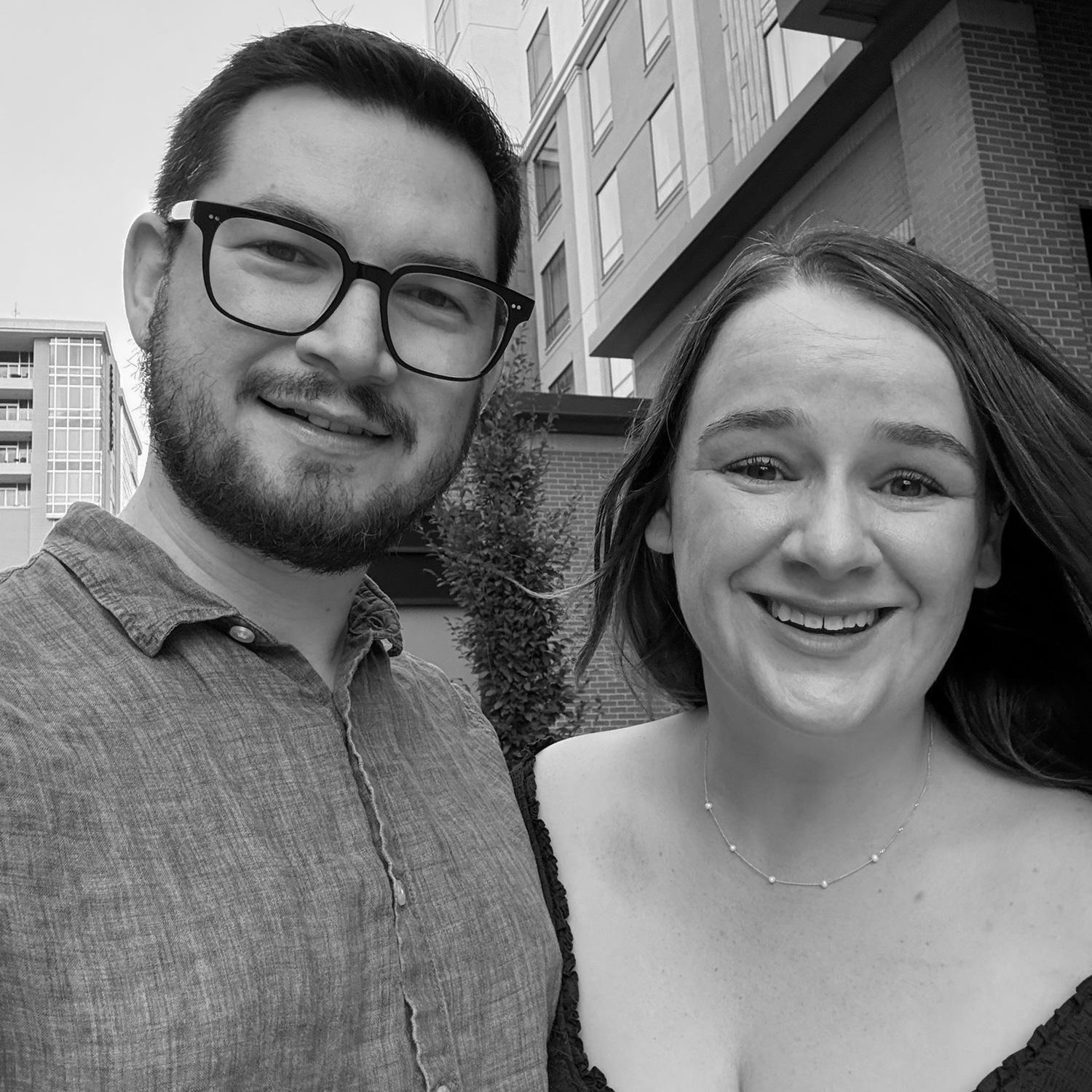 On our way to Jacob and Julia's welcome party in Asheville, North Carolina.