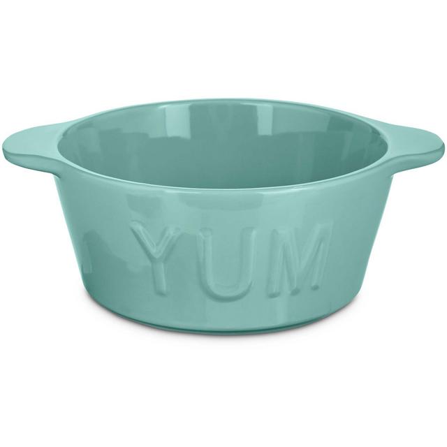 Harmony Teal YUM Ceramic Dog Bowl, 6 Cups