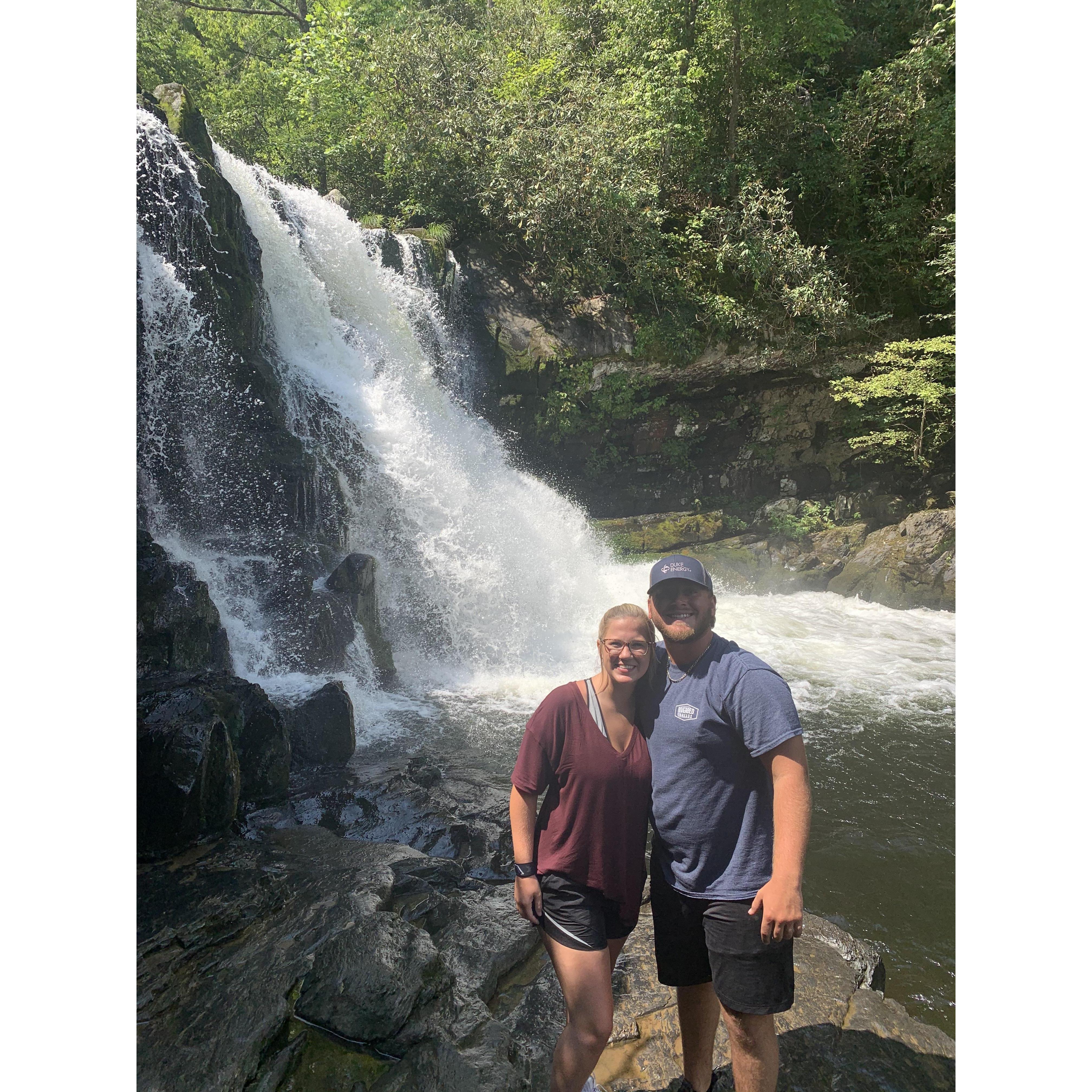 Our first hike in the mountains to see a beautiful waterfall.