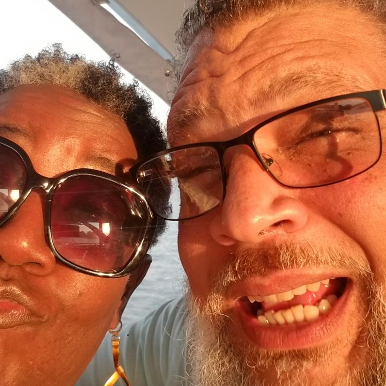 Us being silly at our friend's wedding and birthday celebration on the lake in 2021 . . . #mochaandmilk