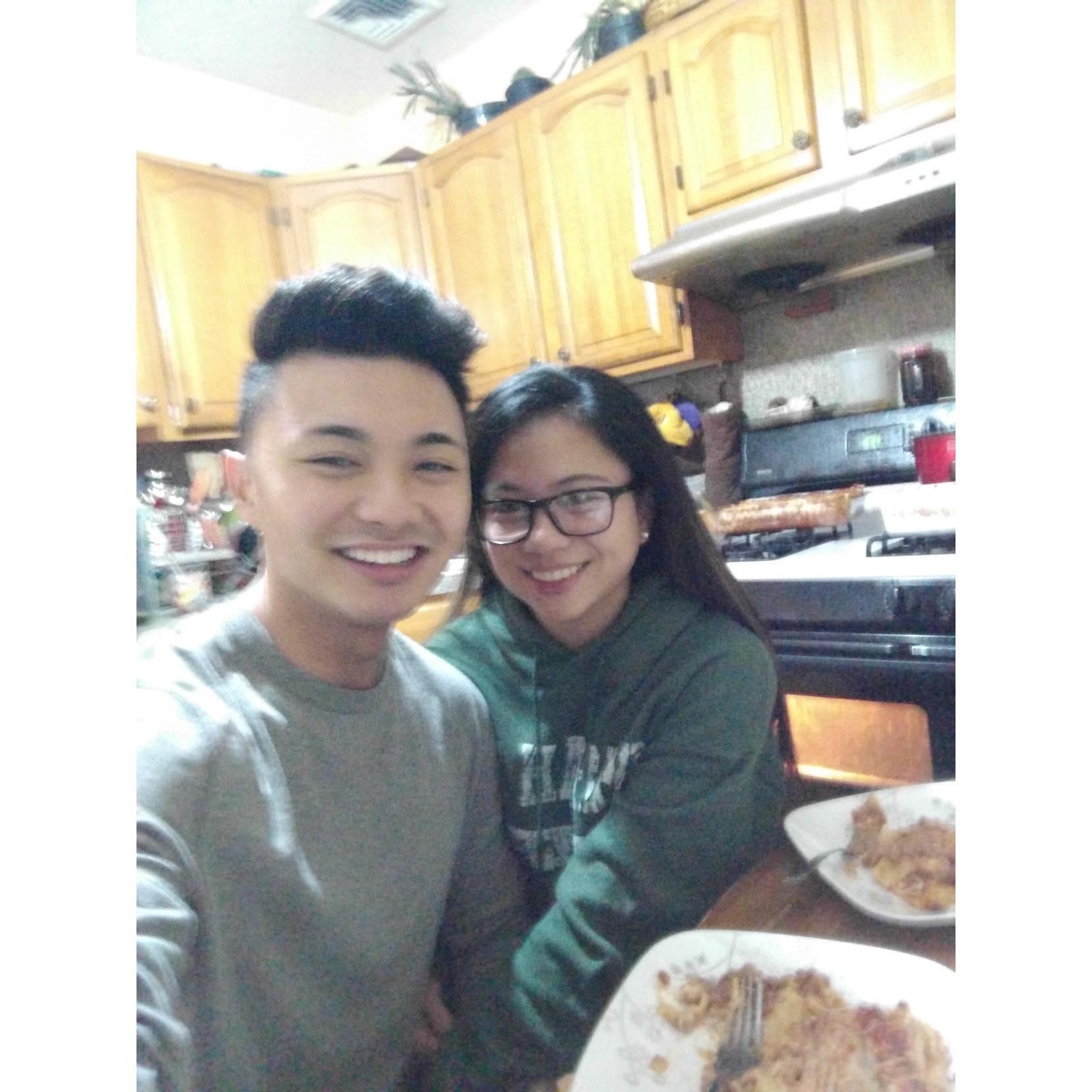 3/7/18 - First snow day together, in Kathryn's family's house