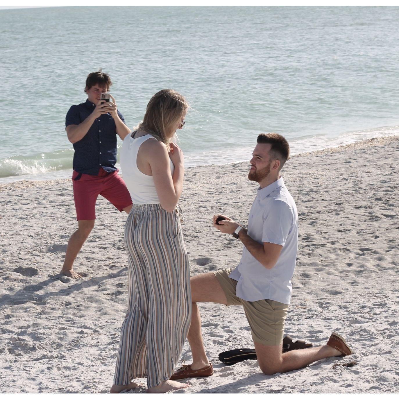 4/23/22 - jack proposed on the beach in florida :) (peter got some great pics!)