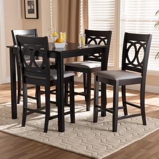 Lenoir Finished 5-Piece Wood Pub Set