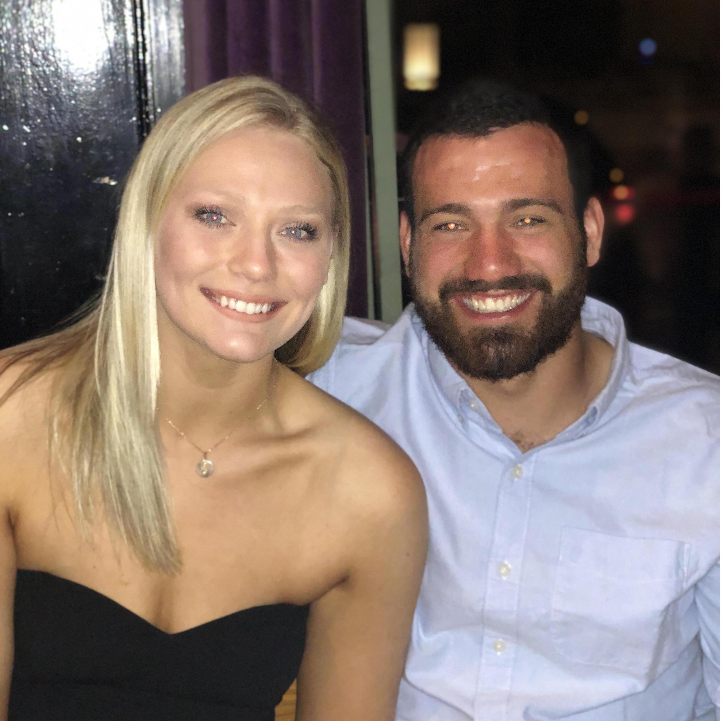 Our first picture together for Jess's 21st birthday celebration in Philly.