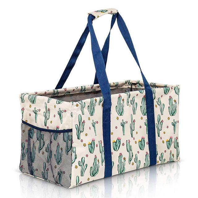 Extra Large Utility Tote Bag - Oversized Collapsible Pool Beach Canvas Basket