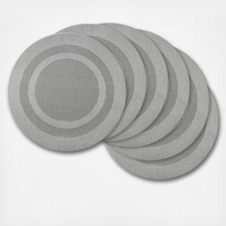 Round Doubleframe Placemat, Set of 6