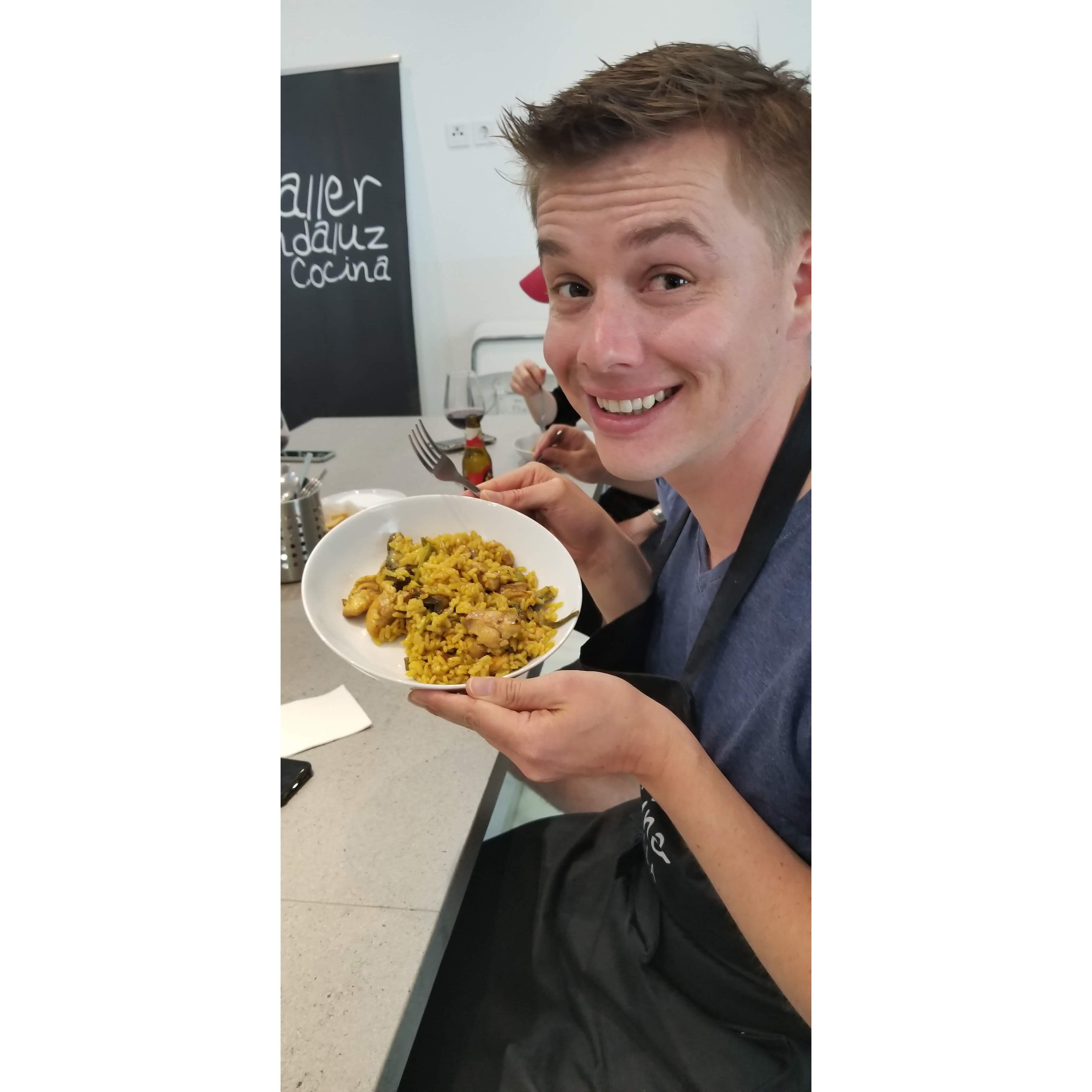 Pallela we made at a cooking class in Spain
