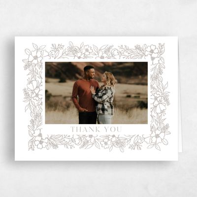 Grey Landscape Wedding Thank You - Mira Photo