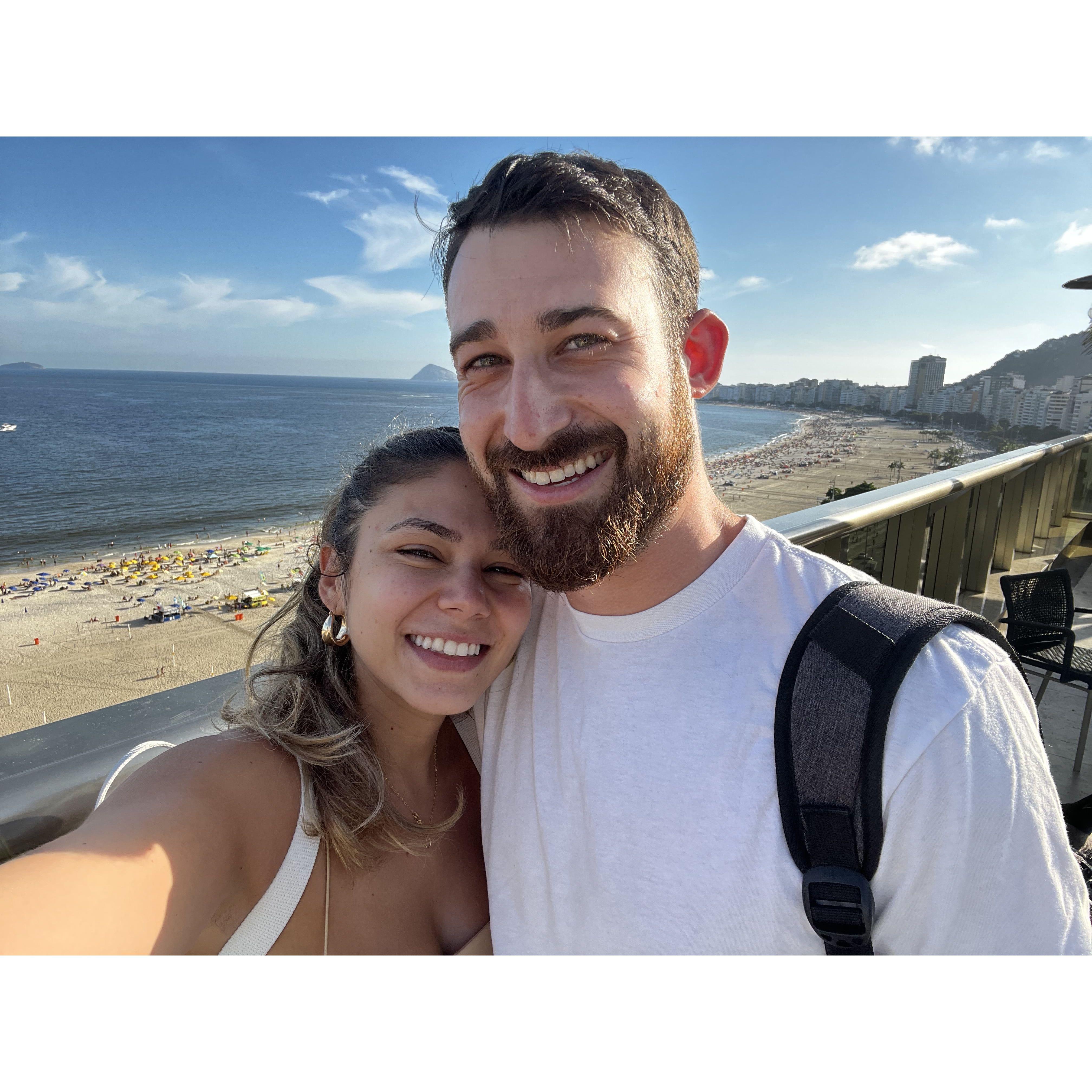 Copacabana hotel rooftop!