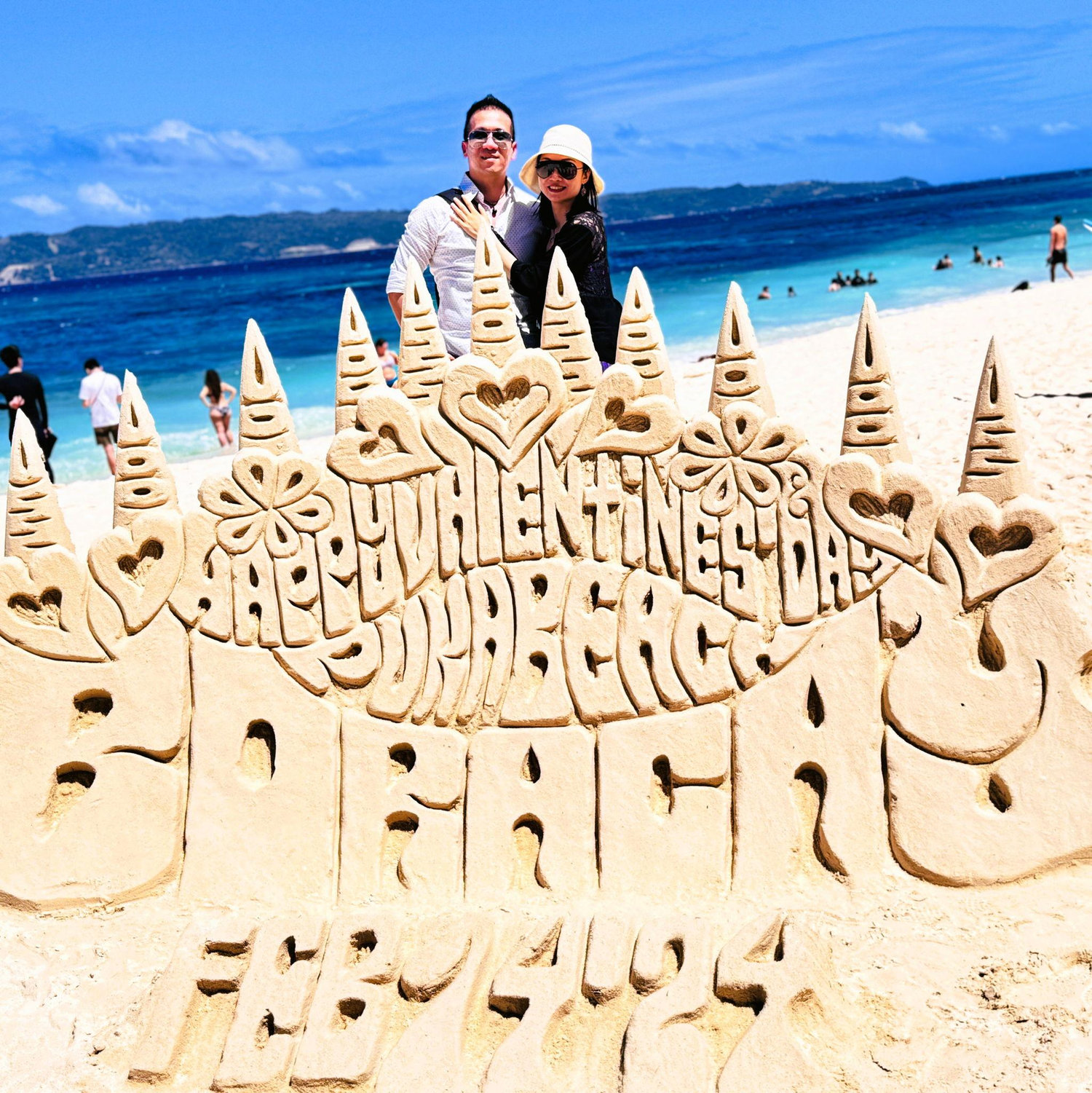'Sanding' all my love to you on Valentine's Day at Puka Beach in Boracay Island, Philippines.