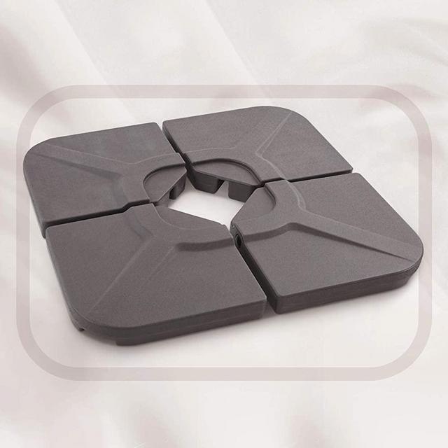 wikiwiki 230 Lbs Offset Hanging Umbrella Weighted Base Cantilever Patio Umbrella Water & Sand Filled Weights Plate Set, for H Series Umbrella & S Series Umbrella ONLY