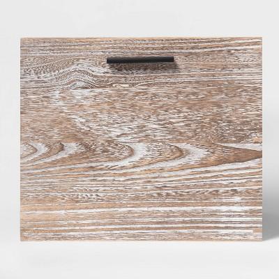 Large Decorative Light Wood Crate White Brown 11"x14" - Project 62™