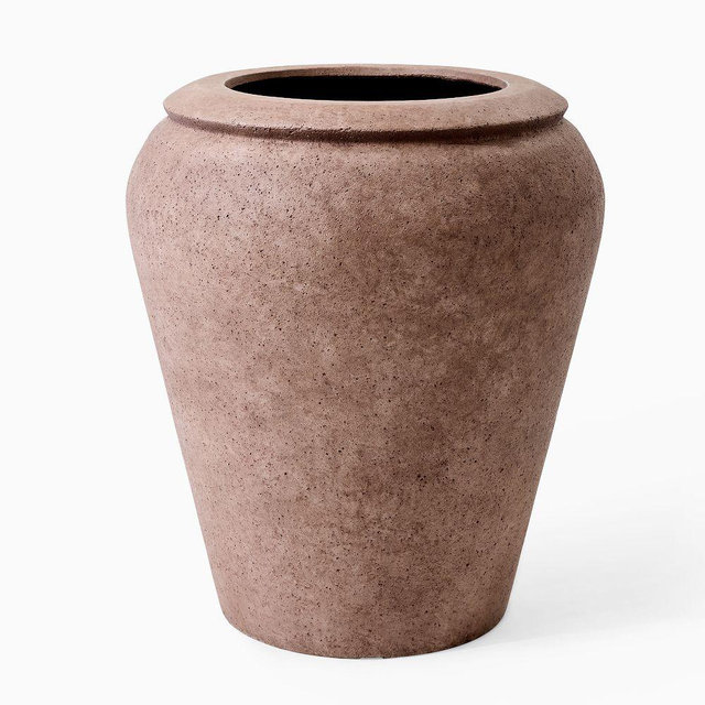 Ficonstone Rustic Planter, Large, 22.4"D x 26"H, Sand