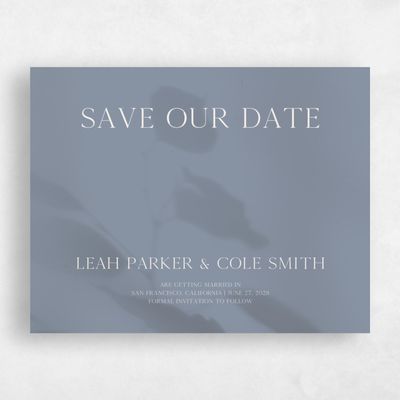Blue Wedding Save the Date - Lummin Landscape