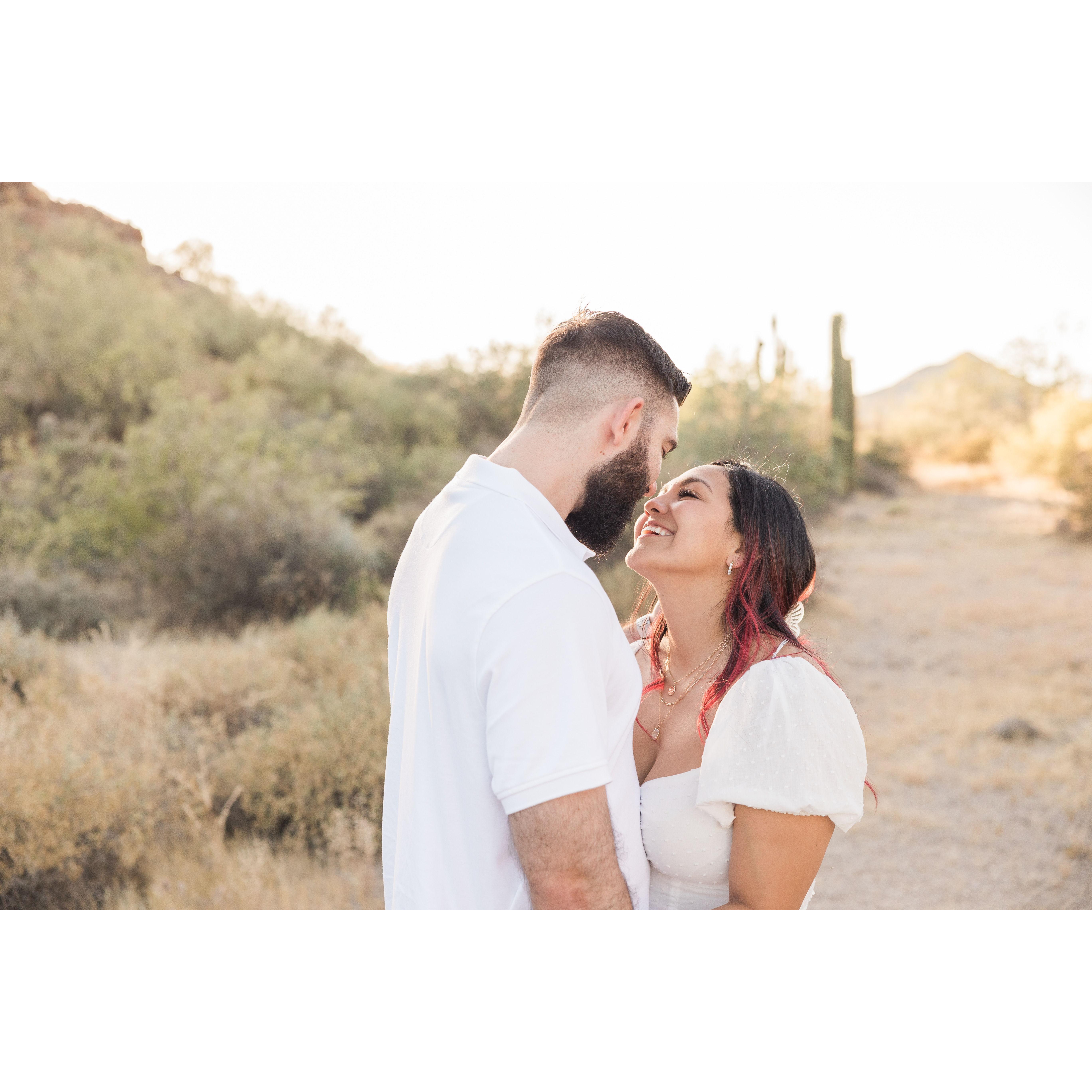 Crying at our engagement photoshoot