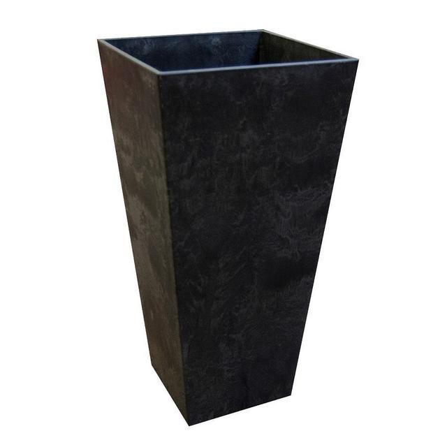 14 in. x 27.5 in. Slate Rubber Self Watering Planter