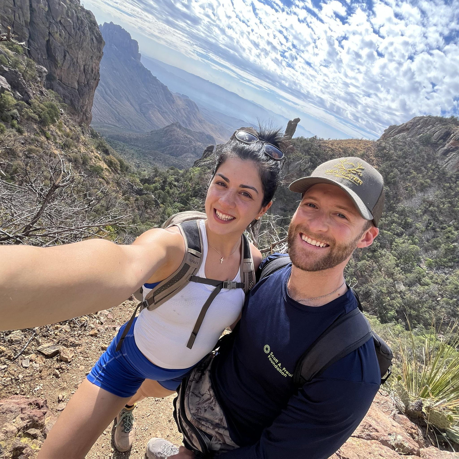 Celebrated our two year at Big Bend National Park, this was during a 14 mile hike!