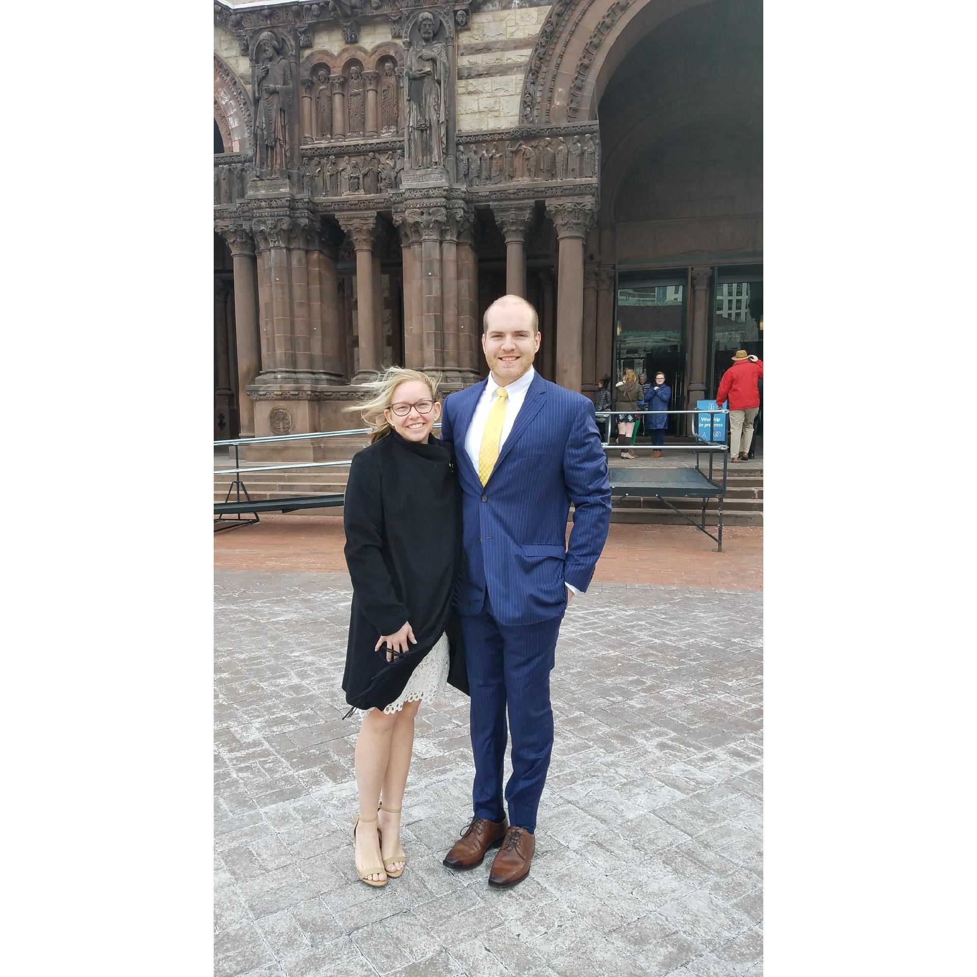 Our first Easter in Boston! April, 2018.