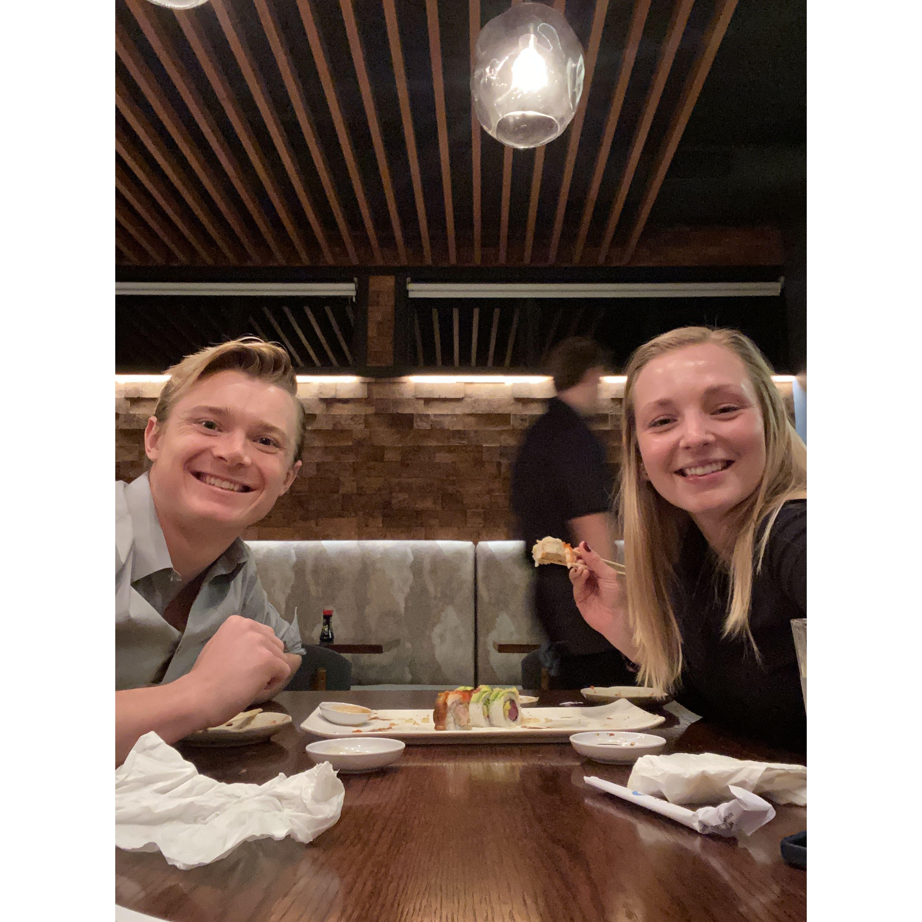 Feb 2024. Valentine's Day sushi date.