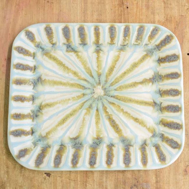 Teal Large Rectangle Plate