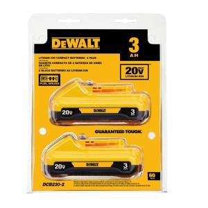 20-Volt MAX Lithium-Ion Battery Pack 3.0Ah (2-Pack)