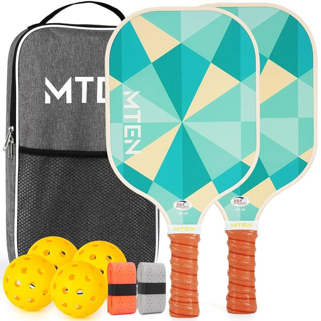 Pickleball Paddles, USAPA Approved Fiberglass Surface Pickleball Set with Pickleball Rackets, Pickleball Paddles Set ​for Men Women