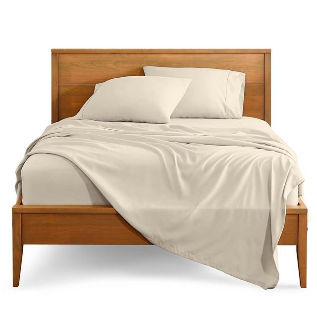 Bare Home Split Head Flex King Sheet Set - 1800 Ultra-Soft Microfiber Bed Sheets - Double Brushed - Deep Pockets - Easy Fit - 4 Piece Set - FlexTop King Bedding (Split Head Flex King, Sand)