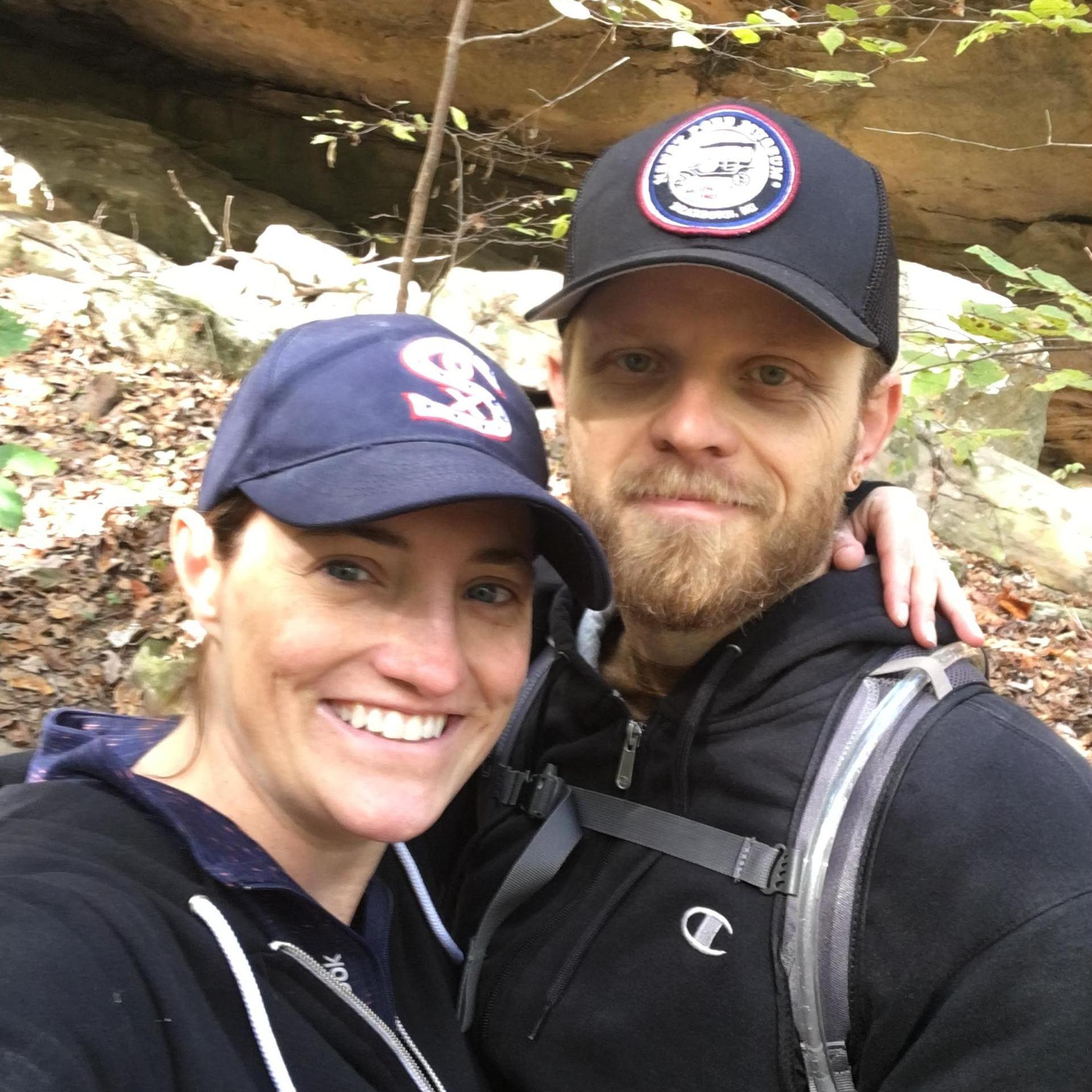 A picture of the two of us in Shawnee National Forest. Fall 2017