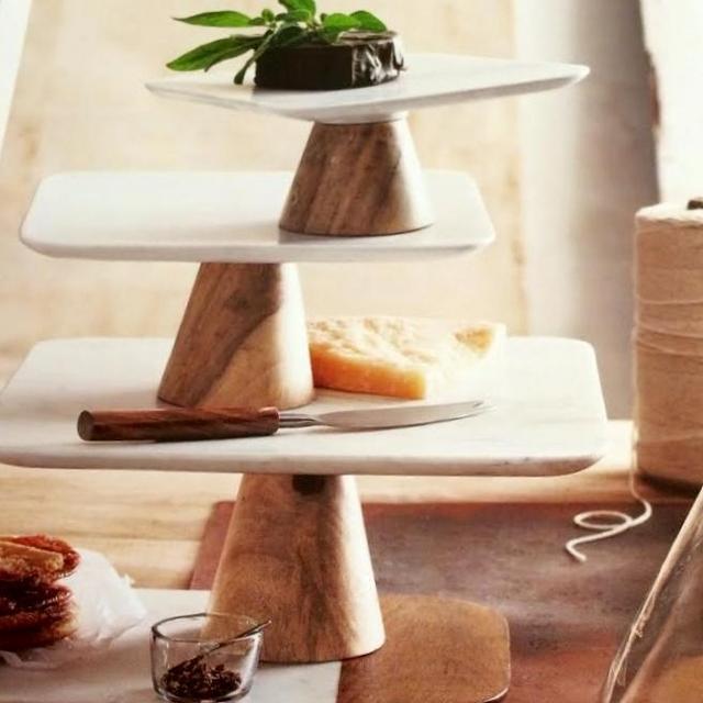 Roost 3 Piece Aldo Marble Pedestals