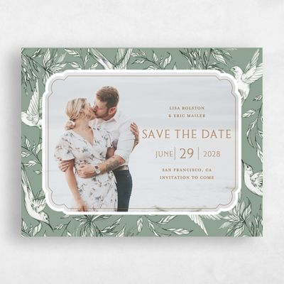 Sage, Green Wedding Save the Date - Brenton Photo