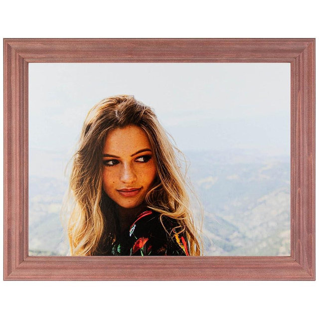 ArtToFrames 15x17 Inch Pink Picture Frame, This 1.50 Inch Custom Wood Poster Frame is Pink - Comes with Foam Backing 3/16 inch and Regular Glass (FBPL0066-56673-YPNK-15x17)
