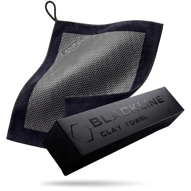 Blackline Clay Towel - Auto Detailing Synthetic Clay Towel - Decontaminate Paint and Glass for Smooth Washing - Great and Effective for Car, Truck, SUV - 12" x 12"